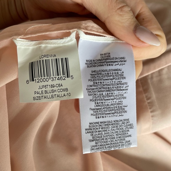 BCBG - blush dress with black lace - Picture 5 of 5